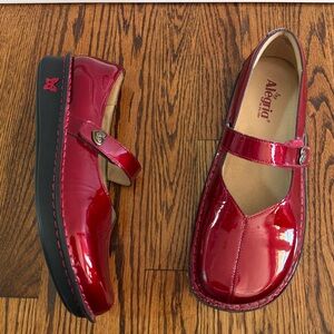 Alegria Leather Slip-On Mary Janes Faye Cherry Bomb - 43